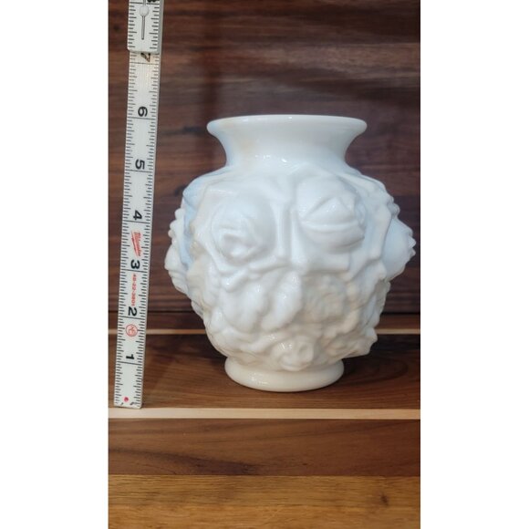 Vintage Milk Glass Rose Vase - Picture 2 of 13
